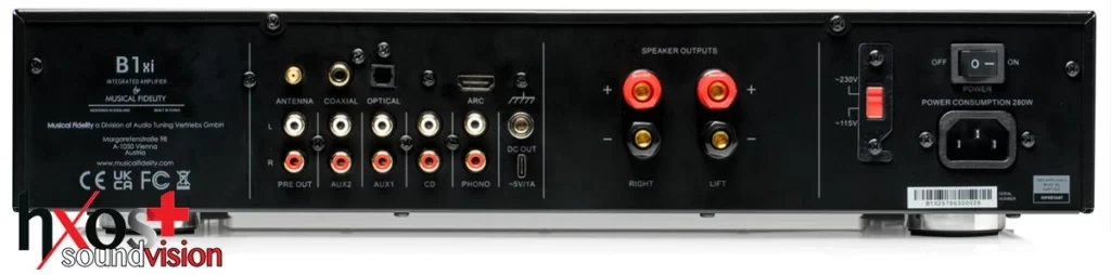 Ο νέος Musical Fidelity B1xi του 2025 προσφέρει 100W στα 4Ω ή 60W στα 8Ω.