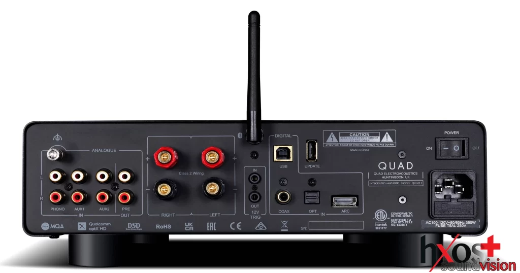 QUAD 3, ενισχυτής, DAC, HDMI ARC, aptX HD, Bluetooth, phono stage, Class AB
