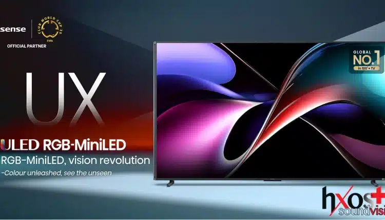 Η 116UX της Hisense είναι RGB Mini LED με κάλυψη έως 95% του BT.2020 και φωτεινότητα 8.000 nits.