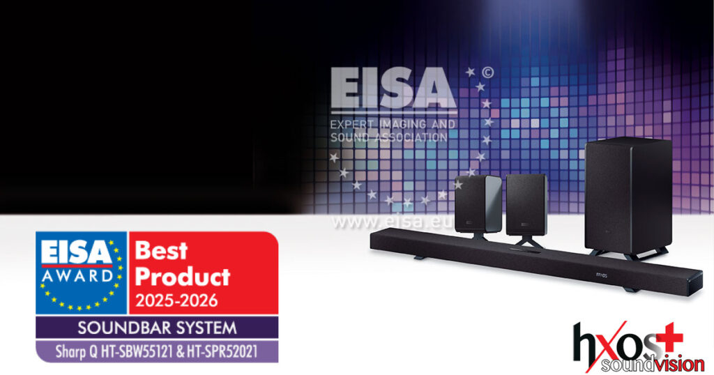 EISA SOUNDBAR SYSTEM 2025-2026 Sharp Q HT-SBW55121 & HT-SPR52021