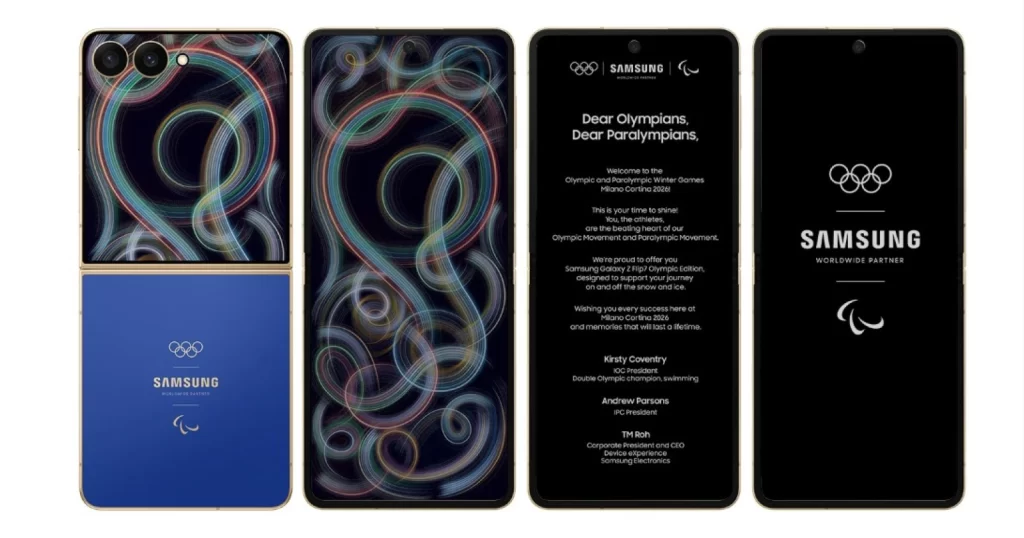 H Samsung προσφέρει σε κάθε αθλητή στο Milano Cortina 2026 μια ειδική έκδοση Galaxy Z Flip7 Olympic Edition