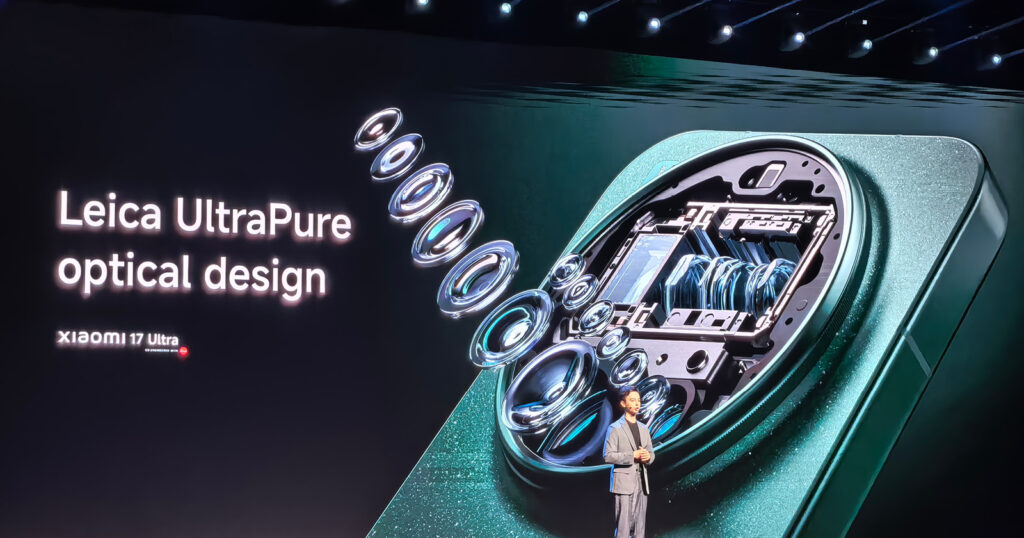 Η αρχιτεκτονική Leica UltraPure του Xiaomi 17 Ultra, με τα οπτικά στοιχεία σε exploded view να αποκαλύπτουν τη σχεδίαση πίσω από την κορυφαία καθαρότητα εικόνας.